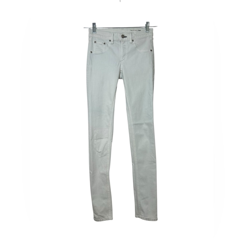 Rag & Bone Women’s White Skinny Leg Denim Jeans Size 24 Stretch Low Rise